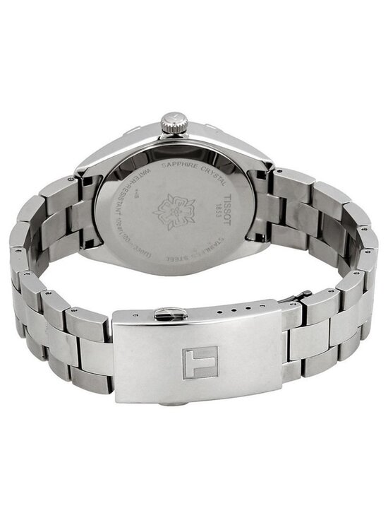 NWT Tissot PR 100 Sport Chic Black Mother of Pearl Dial Ladies Watch